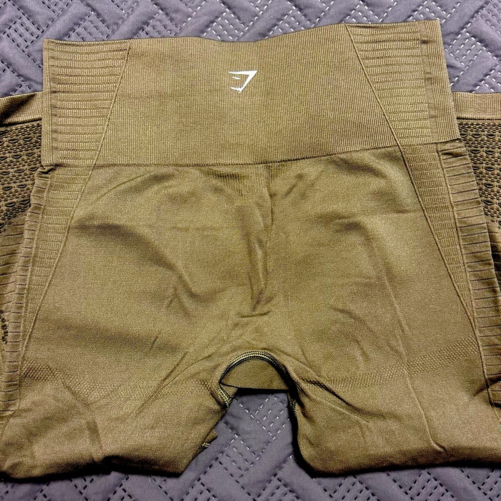 Army green energy seamless leggings